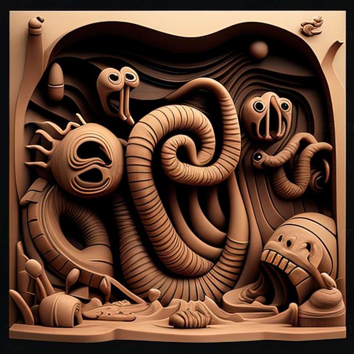 3D модель Гра Worms Armageddon (STL)